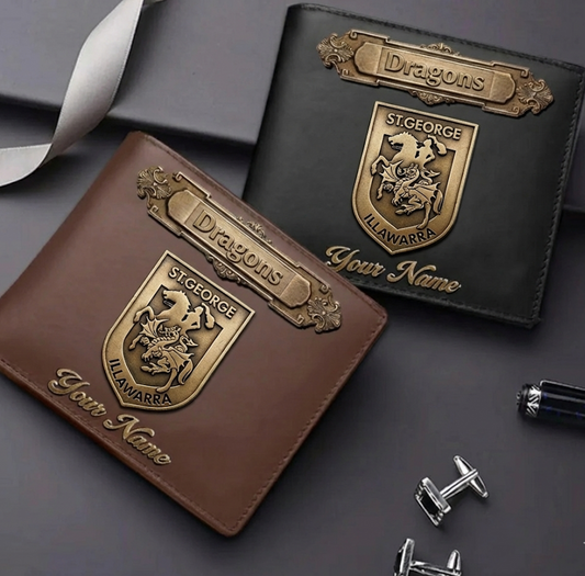 PREMIUM NRL X ST LEATHER WALLET Personalized Gift New Year 2026 NDT VHM