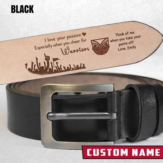 PREMIUM NRL X W Leather Belt Personalized Gift For Fan 2026 NDT LVH