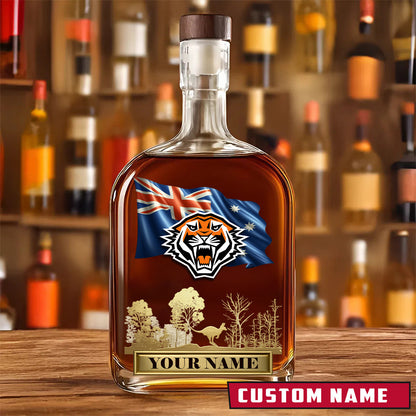 PREMIUM NRL X WT Whiskey Bottle Personalized Gift For Fan 2026 NDT LVH