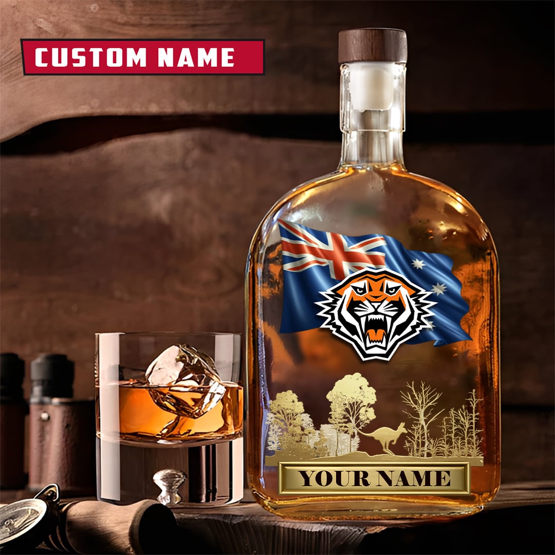 PREMIUM NRL X WT Whiskey Bottle Personalized Gift For Fan 2026 NDT LVH