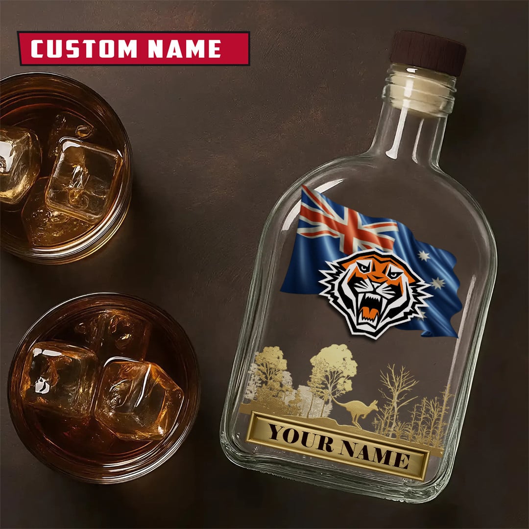 PREMIUM NRL X WT Whiskey Bottle Personalized Gift For Fan 2026 NDT LVH