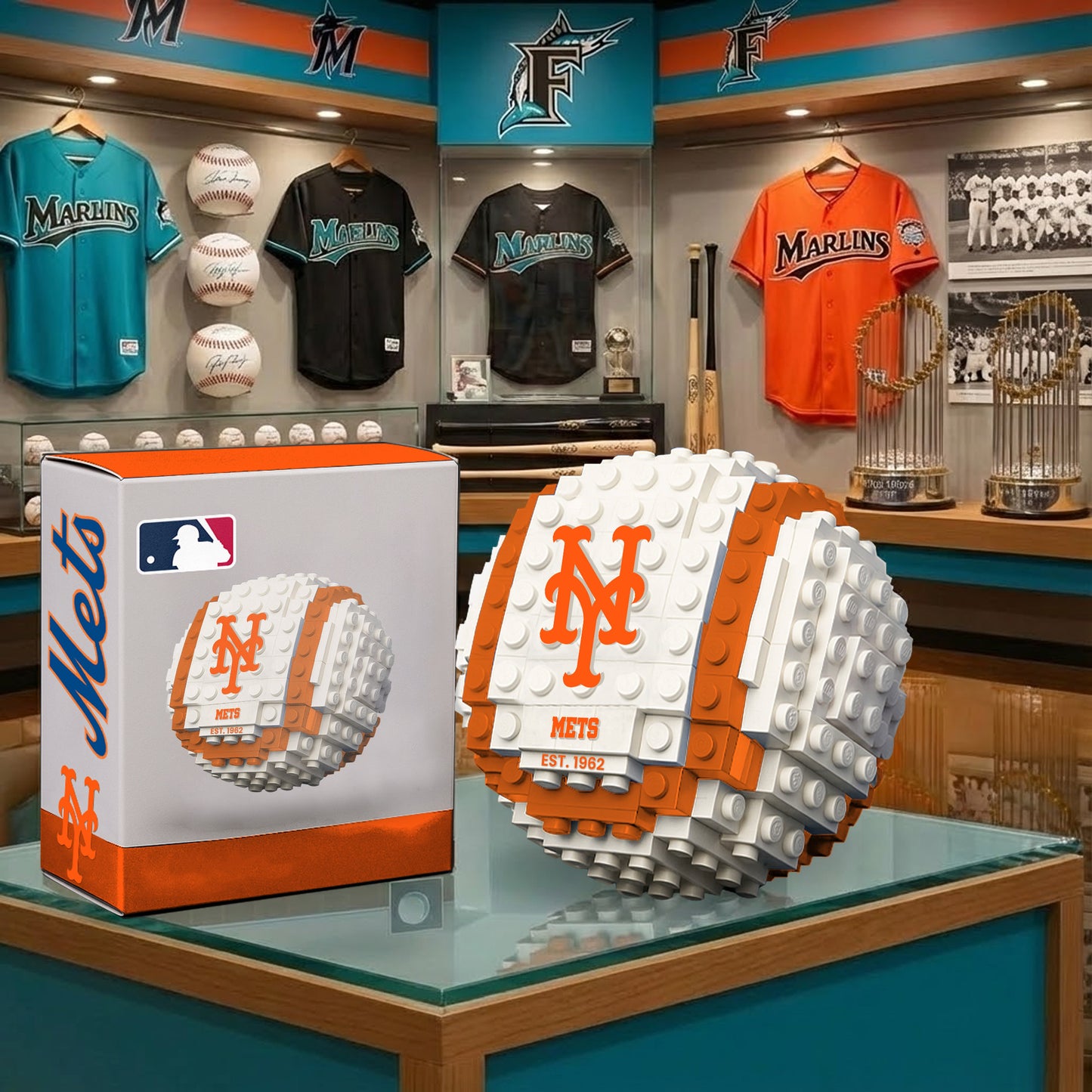 MLB ALL Teams 3D Baseball Building Block Toy Set NDT LVH 121225