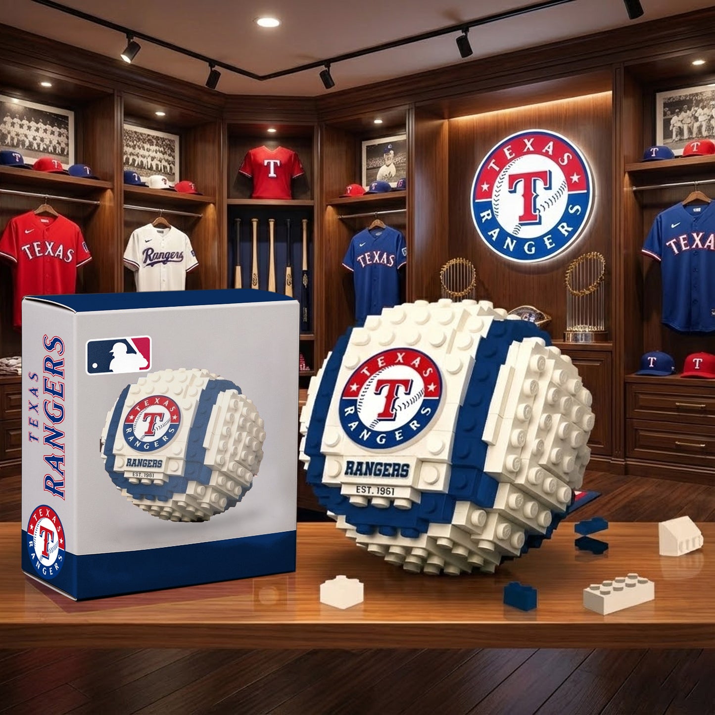 MLB ALL Teams 3D Baseball Building Block Toy Set NDT LVH 121225