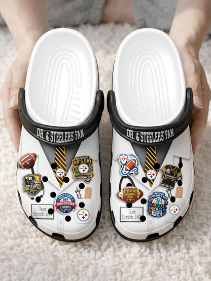 PS PREMIUM NFL NATIONAL DOCTOR'S DAY CLOGS WITH 8 CHARMS DDT  CTND