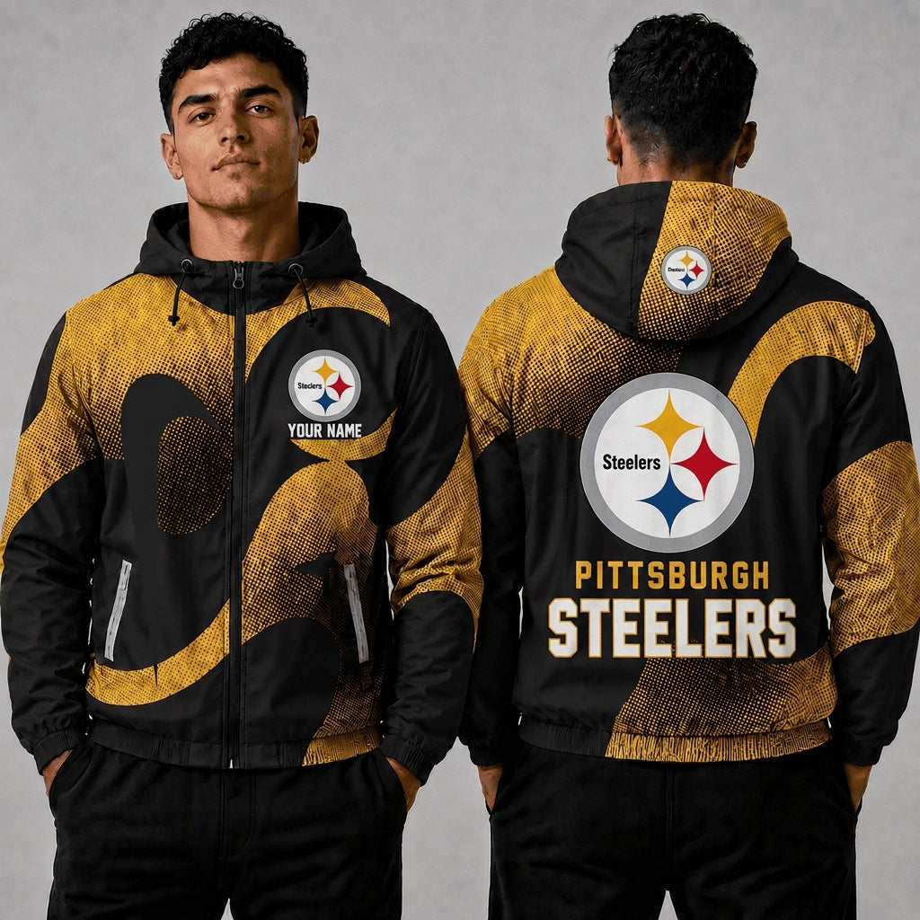 PS x NFL Premium Windbreaker Jacket Personalized Gift For Fan