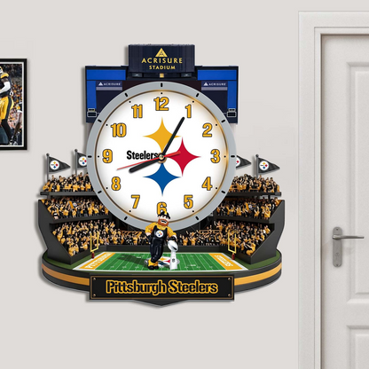 PS x NFL Stadium Decorative 3D Visual Effect Acrylic Wall Clock DDT CTND