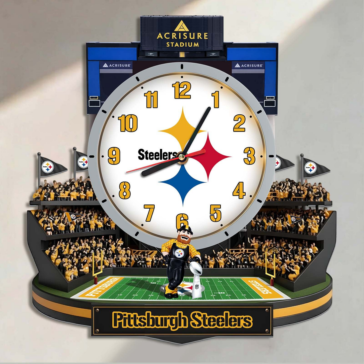 PS x NFL Stadium Decorative 3D Visual Effect Acrylic Wall Clock DDT CTND