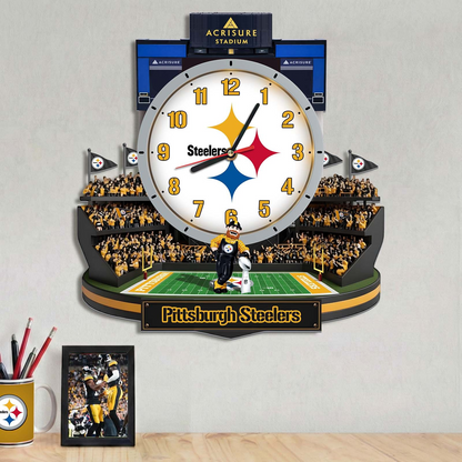PS x NFL Stadium Decorative 3D Visual Effect Acrylic Wall Clock DDT CTND
