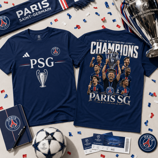 PSG Champions League Final 2026 V9 3D T-Shirt DDT 310526 NTL