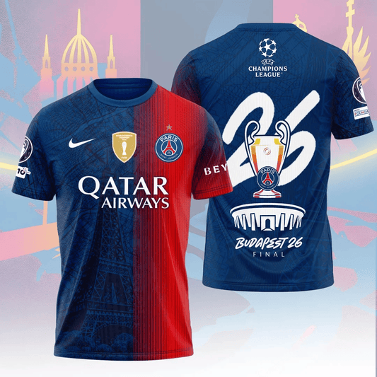 PSG Champions League Final 2026 V2 3D T-Shirt DDT 310526 NTL