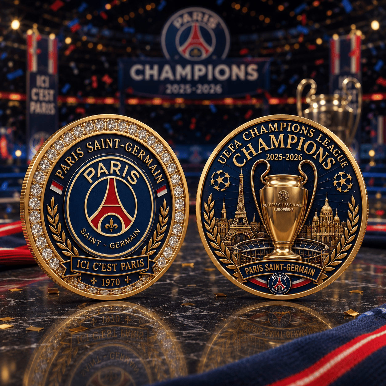 PSG Premium UEFA Champions League 202526 Commemorative Coin DDT 310526 NTL