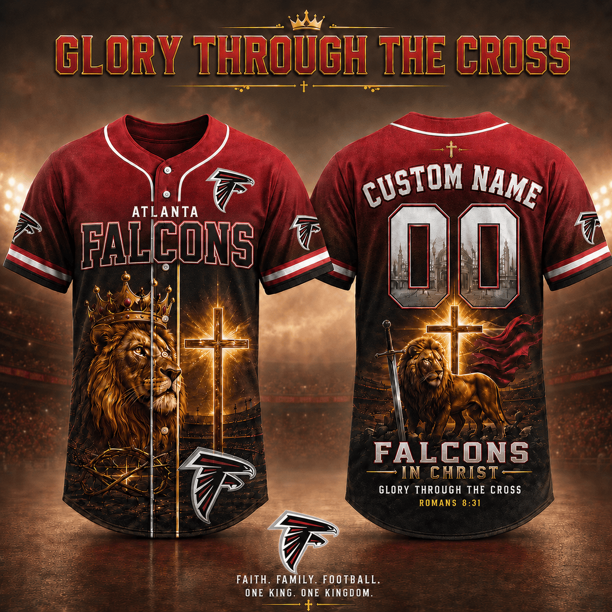 Personalized AF x NFL Luxury V2 Baseball Jersey 160626