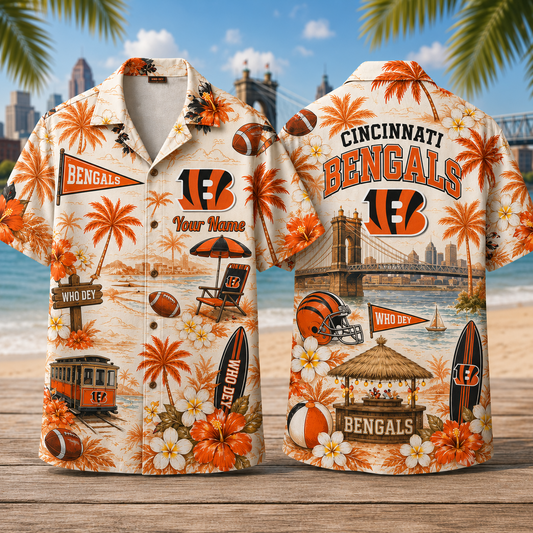 Personalized CIN x NFL Luxury Hawaiian Shirt 150626