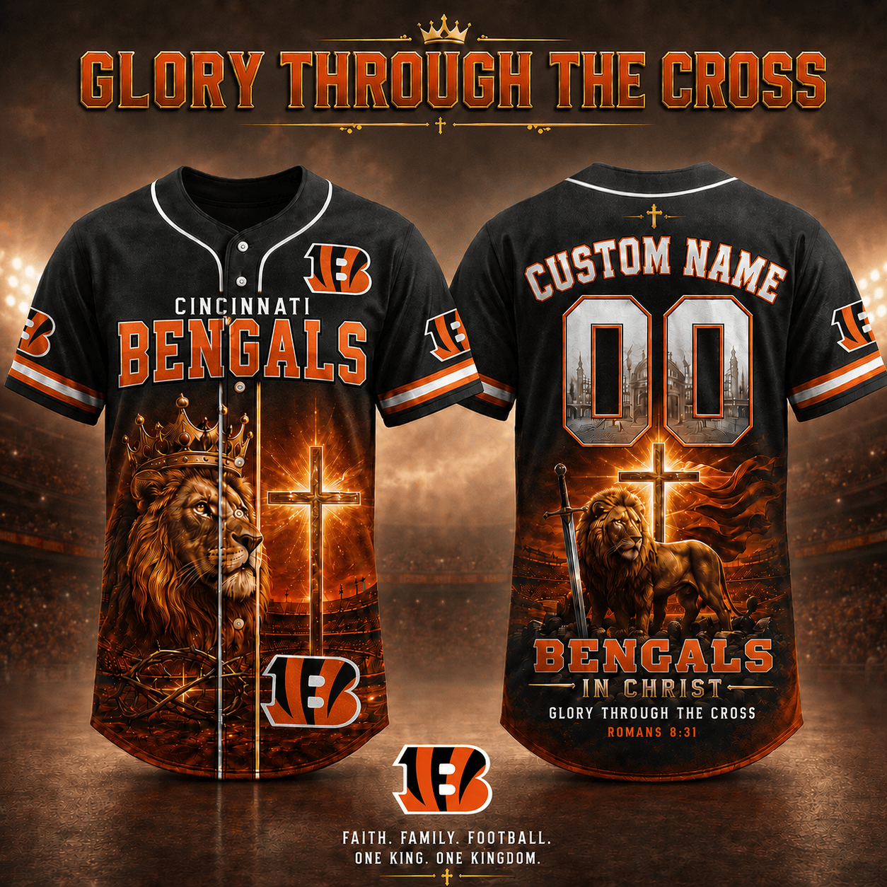 Personalized CIN x NFL Luxury V2 Baseball Jersey 160626