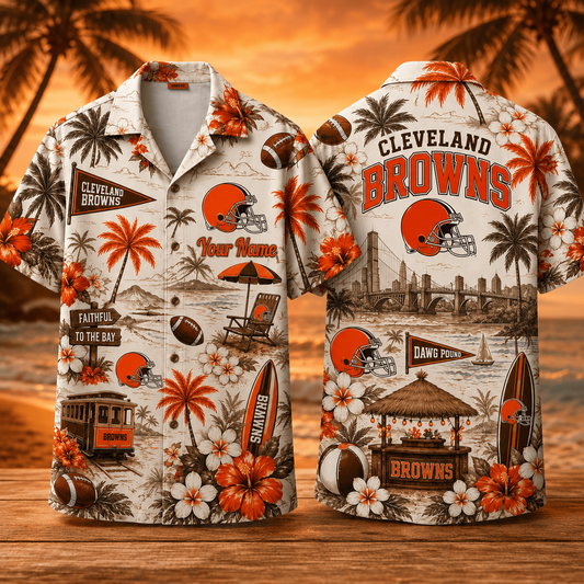Personalized CLE x NFL Luxury Hawaiian Shirt 150626