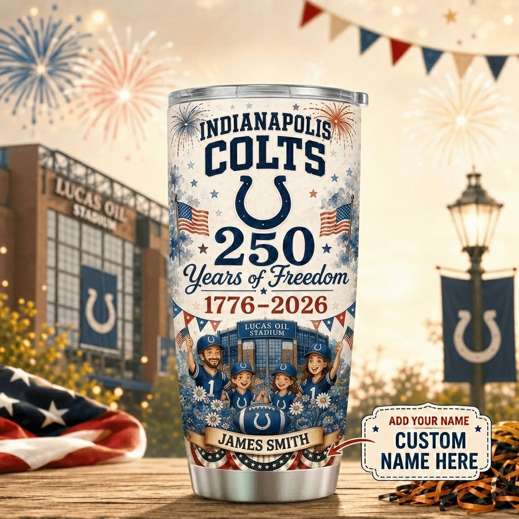 Personalized IC Premium NFL 250 Years Of Freedom Classic Tumbler 150626