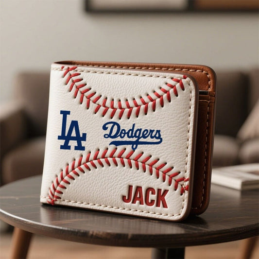 Personalized LAD x MLB Leather Wallet DDT TTTZ