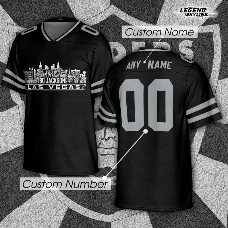 Personalized LVR Football Jersey Greatest Of All Time Team Legends, City Skyline Shirt DDT CTND