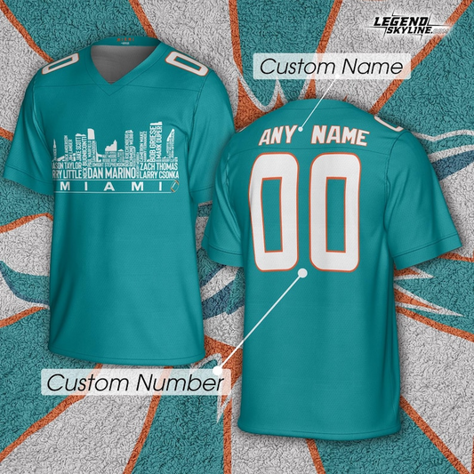 Personalized MD Football Jersey Greatest Of All Time Team Legends, City Skyline Shirt DDT CTND