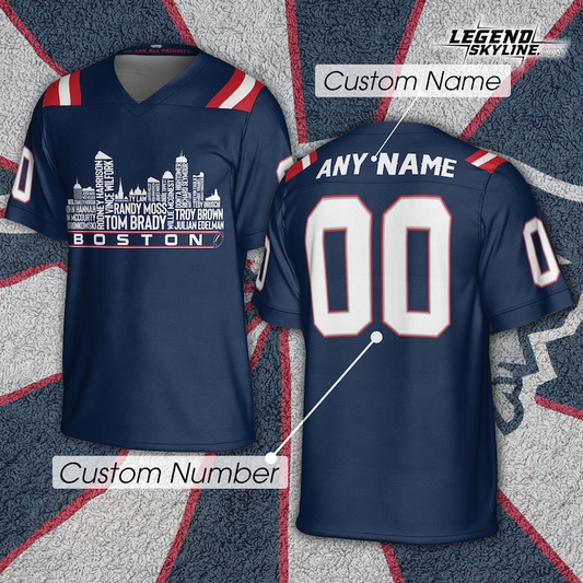 Personalized NEP Football Jersey Greatest Of All Time Team Legends, City Skyline Shirt DDT CTND