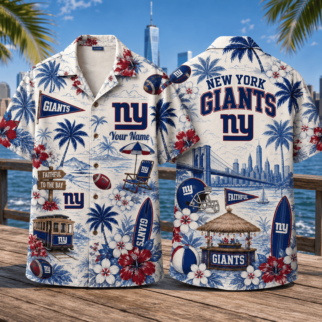 Personalized NYG x NFL Luxury Hawaiian Shirt 150626