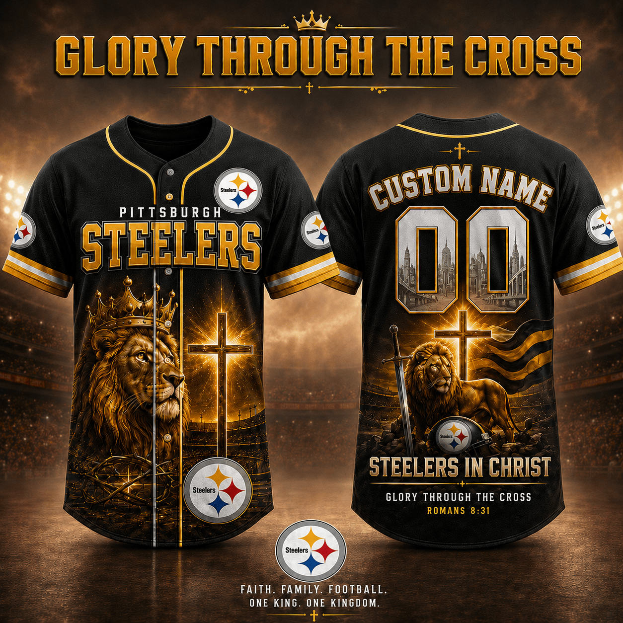 Personalized PS x NFL Luxury V2 Baseball Jersey 160626