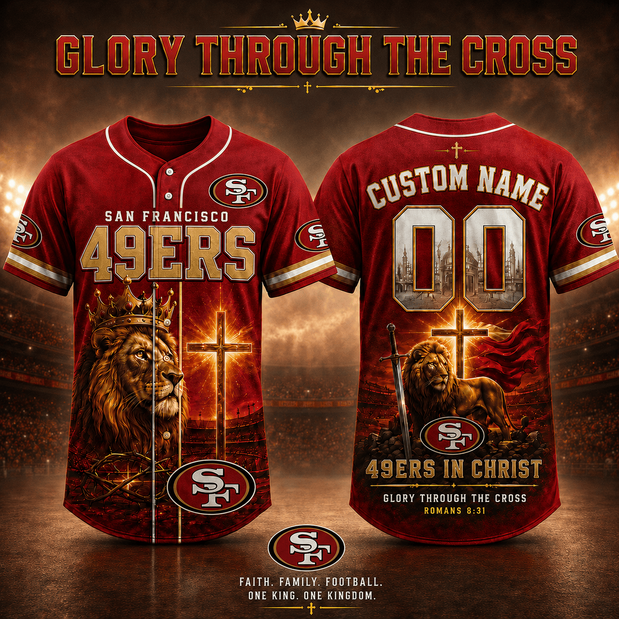 Personalized SF49 x NFL Luxury V2 Baseball Jersey 160626