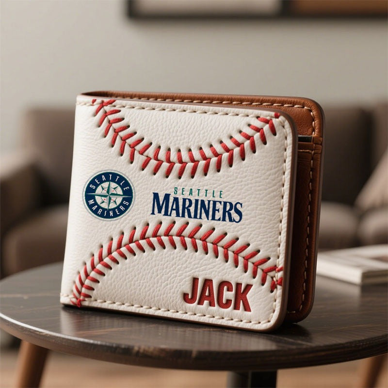 Personalized SM x MLB Leather Wallet DDT TTTZ