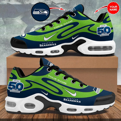 Personalized Seattle Seahawks 50th Anniversary Air Max Shoes V1 DatND DVT