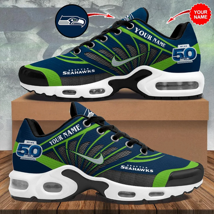 Personalized Seattle Seahawks 50th Anniversary Air Max Shoes V2 DatND DVT