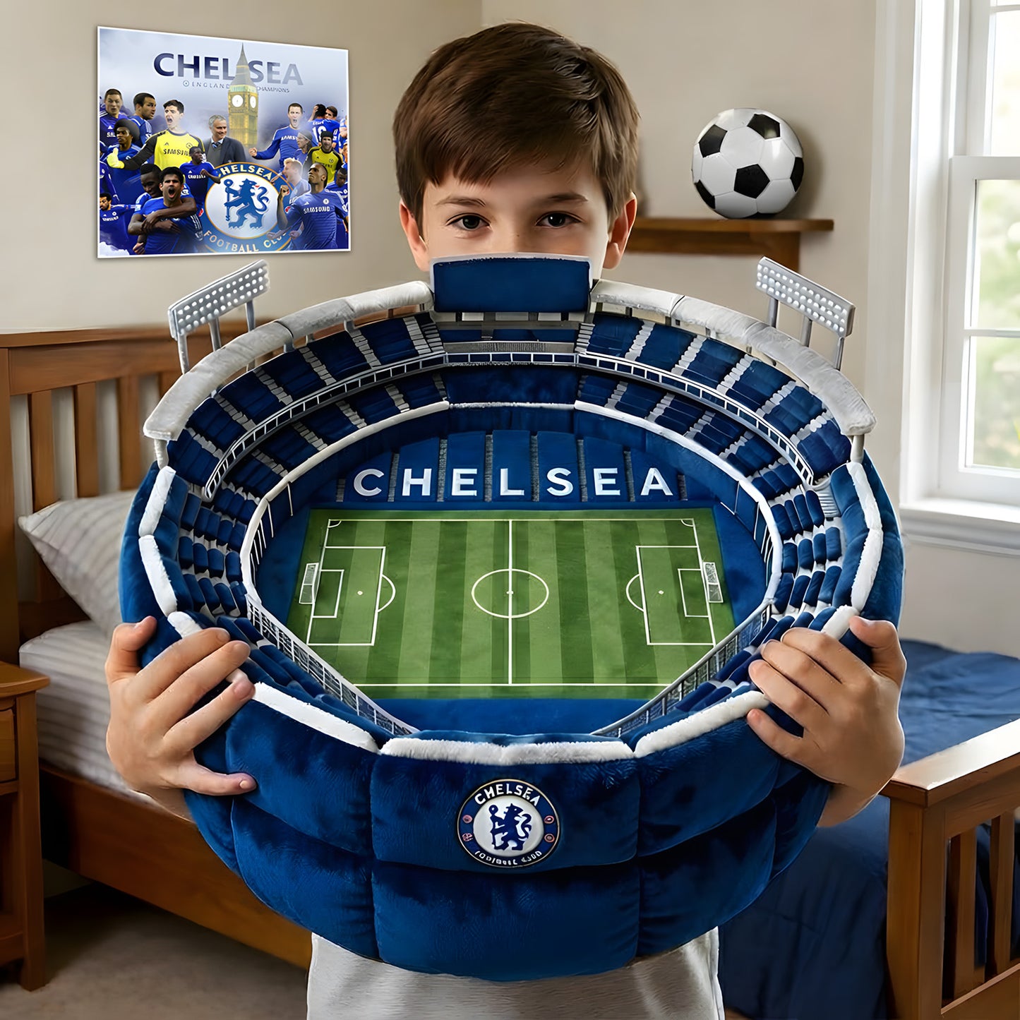 Premium EPL X CHEL Sport Stadium Custom Shaped Pillow NDT LVH