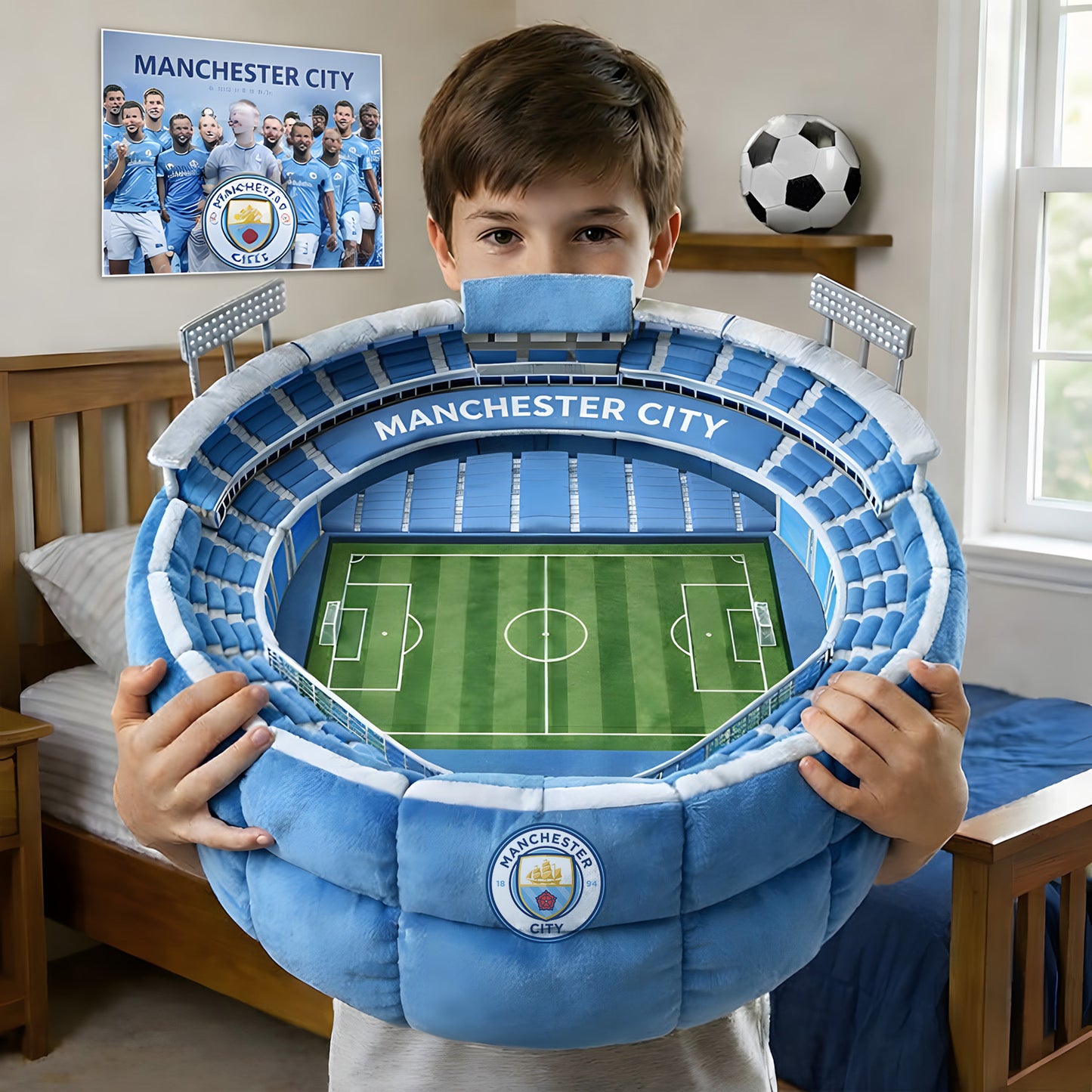 Premium EPL X MC Sport Stadium Custom Shaped Pillow NDT LVH