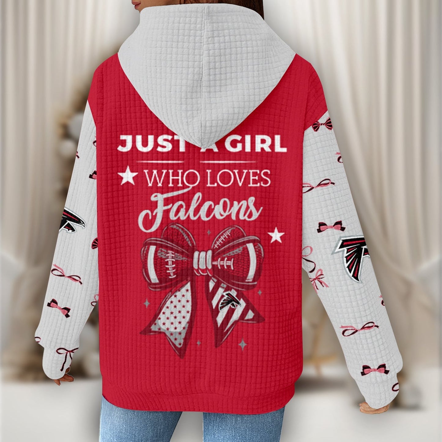 Premium NFL X ATL Women's Waffle Hoodie NDT NHM