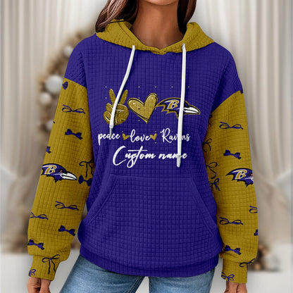 Premium NFL X BAL Women's Waffle Hoodie NDT NHM