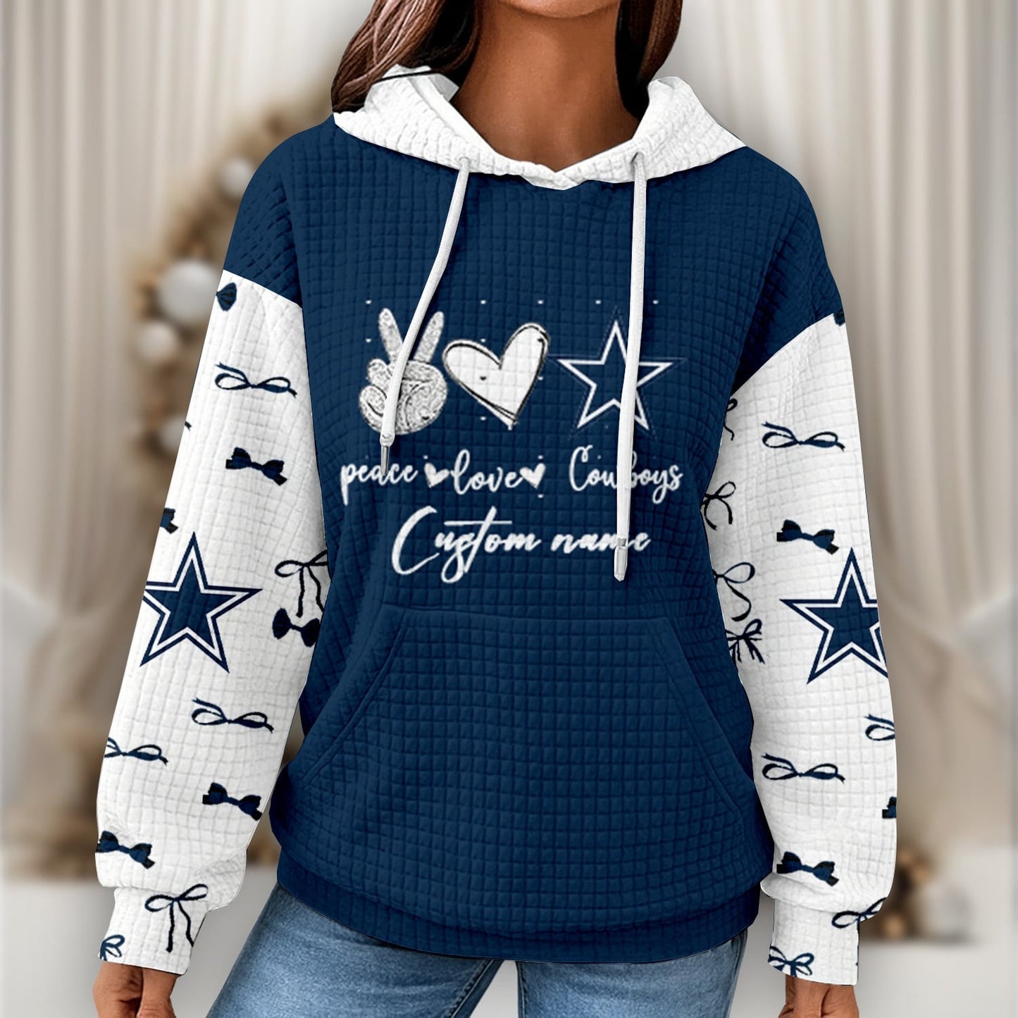 Premium NFL X DAL Women's Waffle Hoodie NDT NHM
