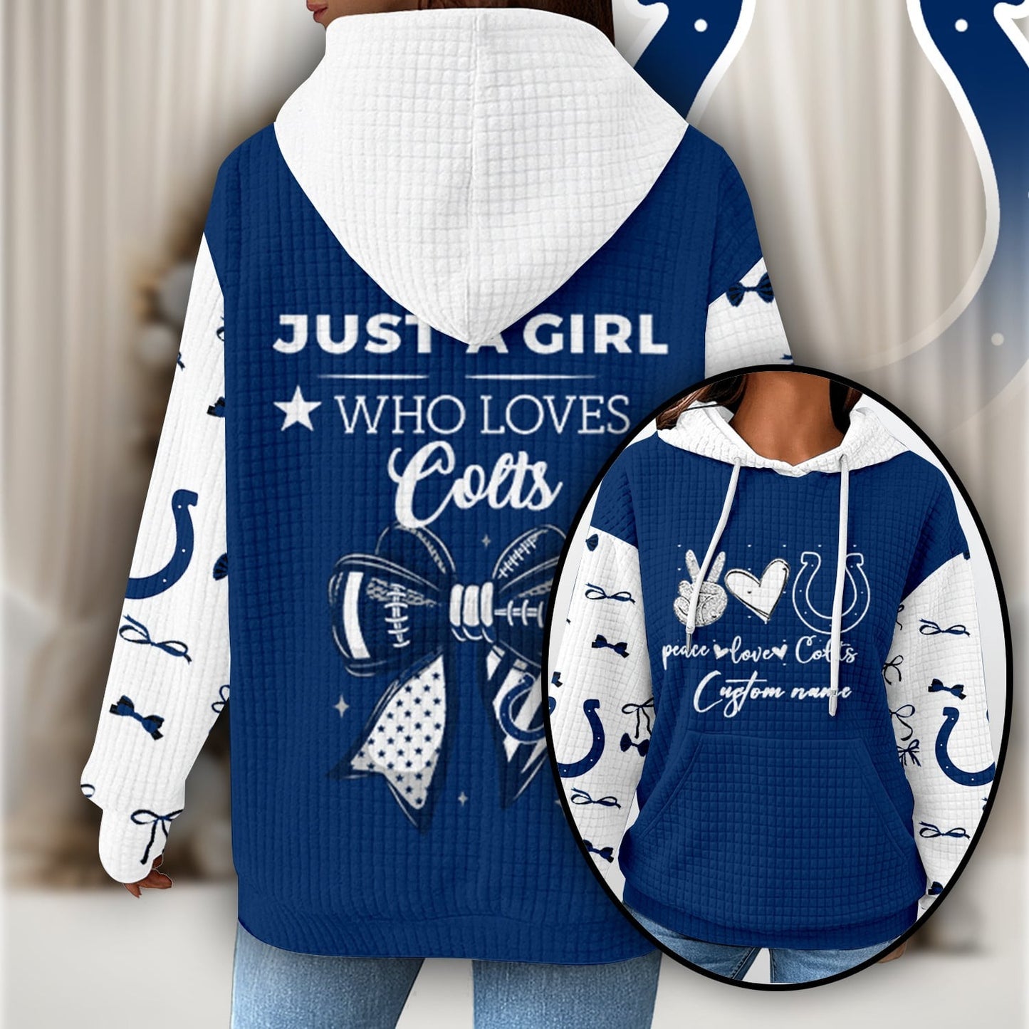 Premium NFL X IND Women's Waffle Hoodie NDT NHM