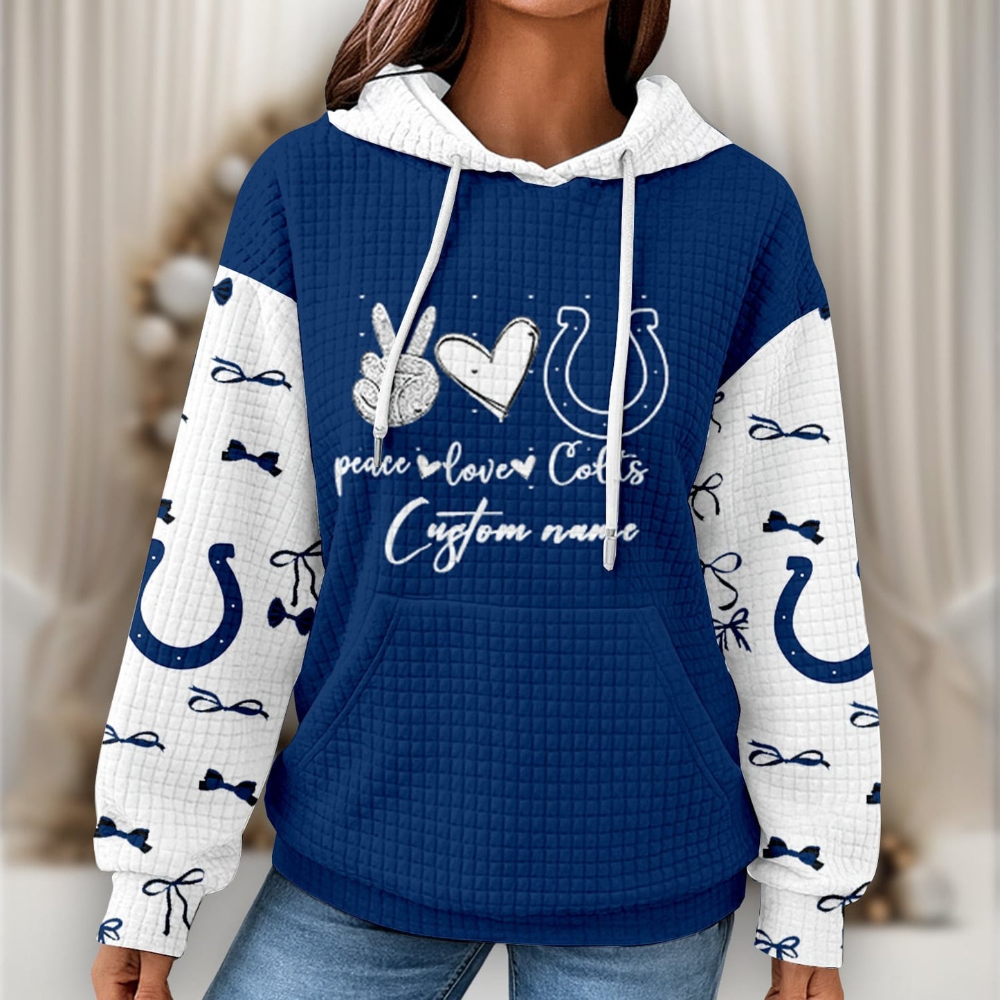 Premium NFL X IND Women's Waffle Hoodie NDT NHM