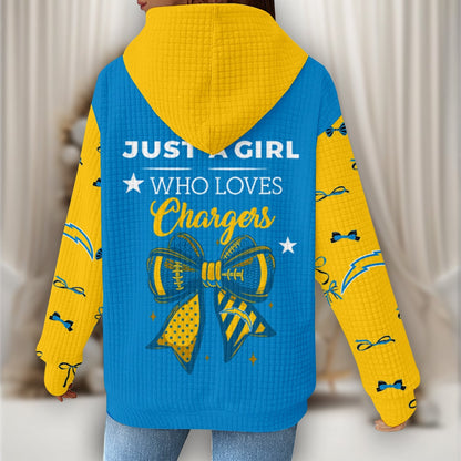 Premium NFL X LAC Women's Waffle Hoodie NDT NHM
