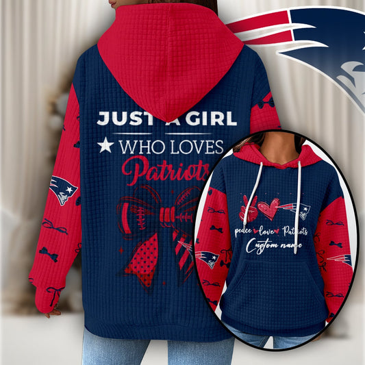 Premium NFL X NE Women's Waffle Hoodie NDT NHM