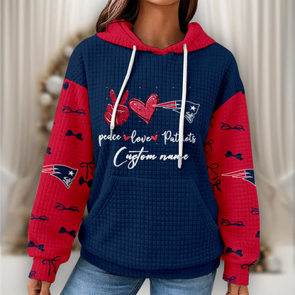 Premium NFL X NE Women's Waffle Hoodie NDT NHM