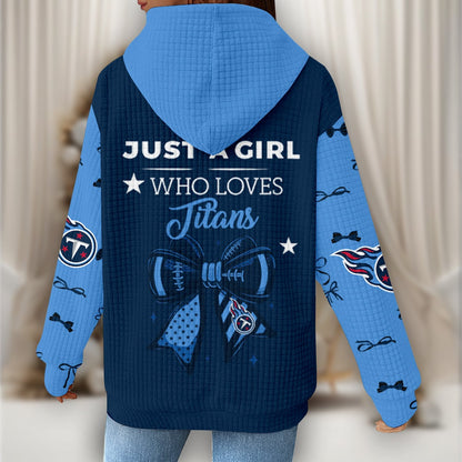 Premium NFL X TEN Women's Waffle Hoodie NDT NHM