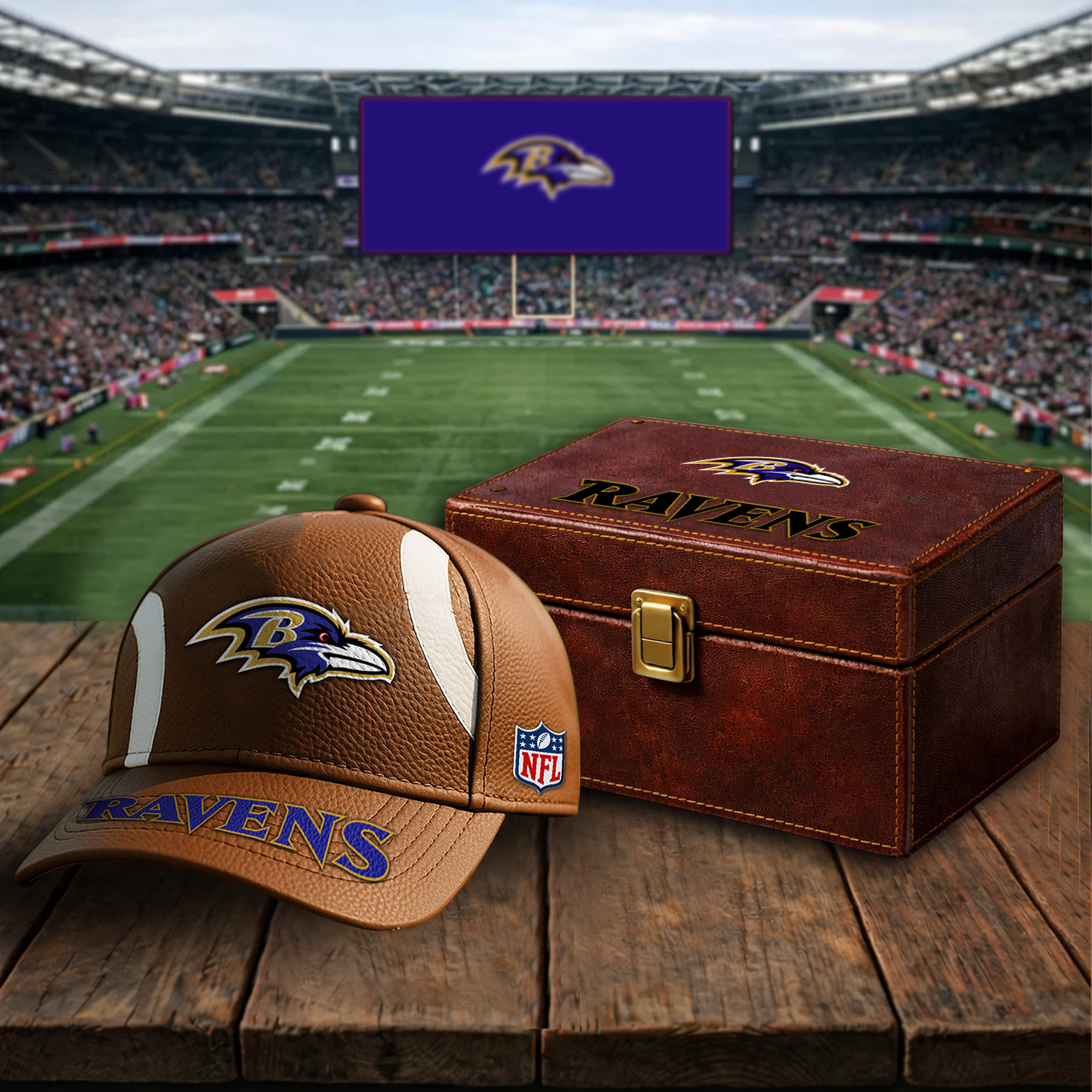 Premium NFL x BAL Football Special Brown Classic Cap DATND TANTD