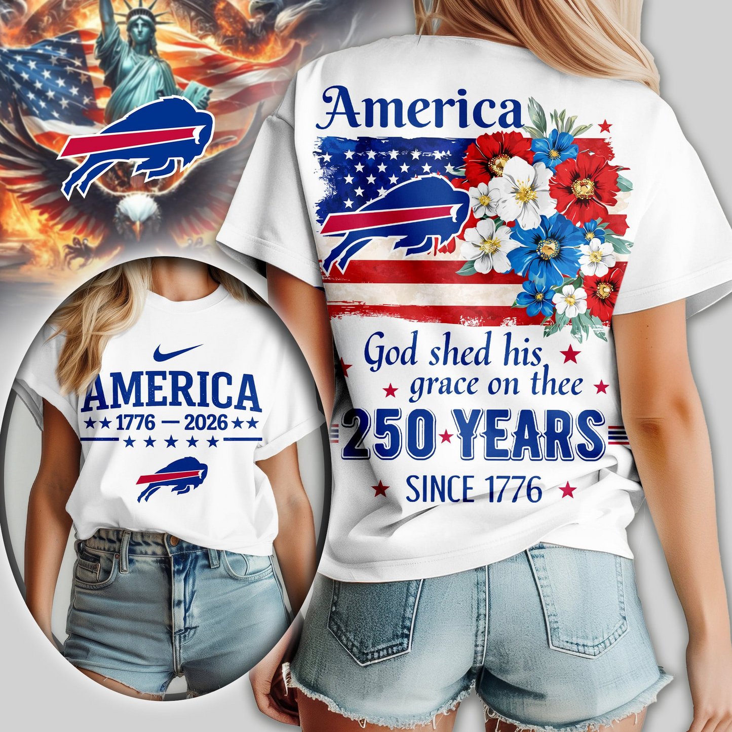 Premium NFL x BB America God Shed His Grace On Thee Women Shirt NDT VHM
