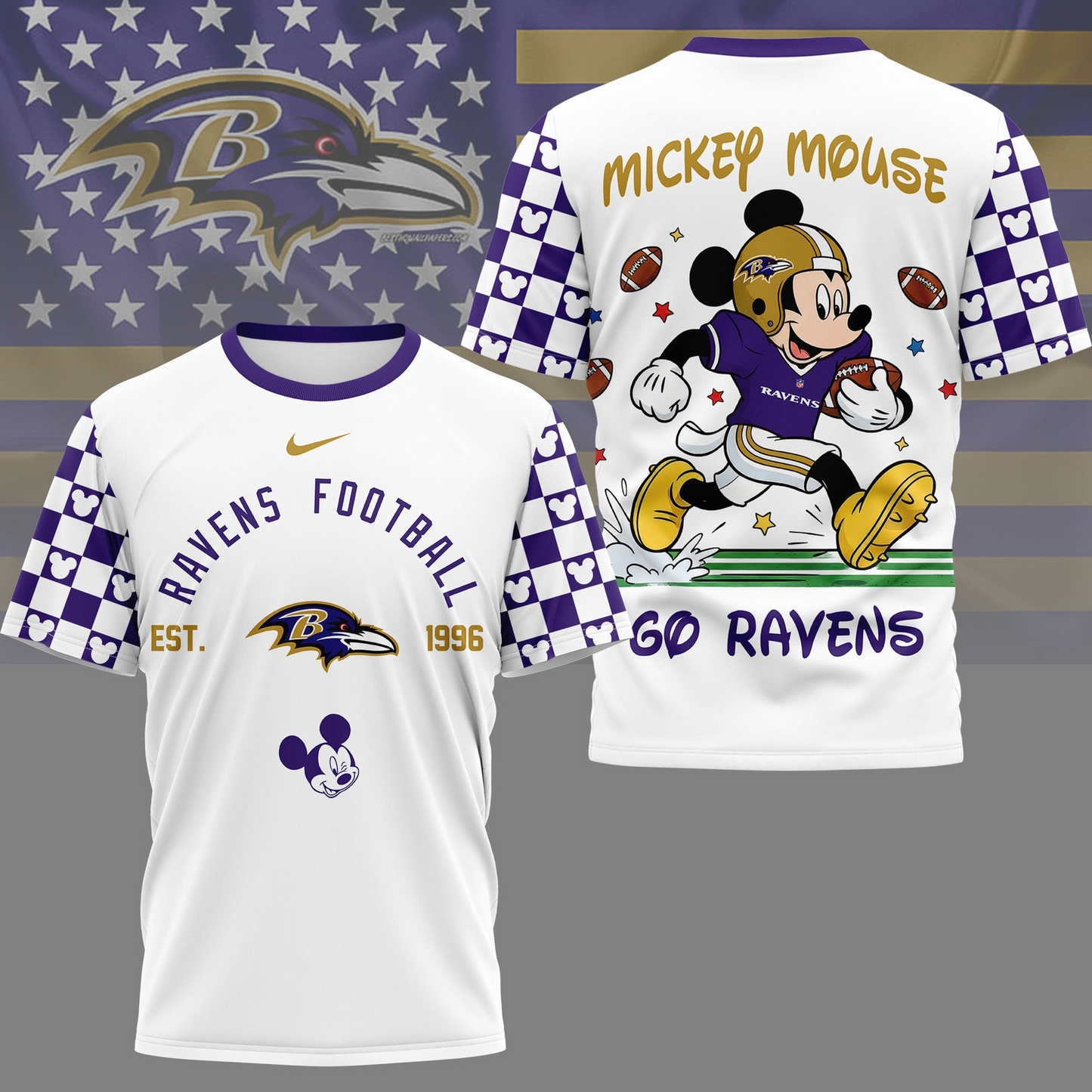 Premium NFL  x BR Mouse Football 3D Shirt NDT VHM