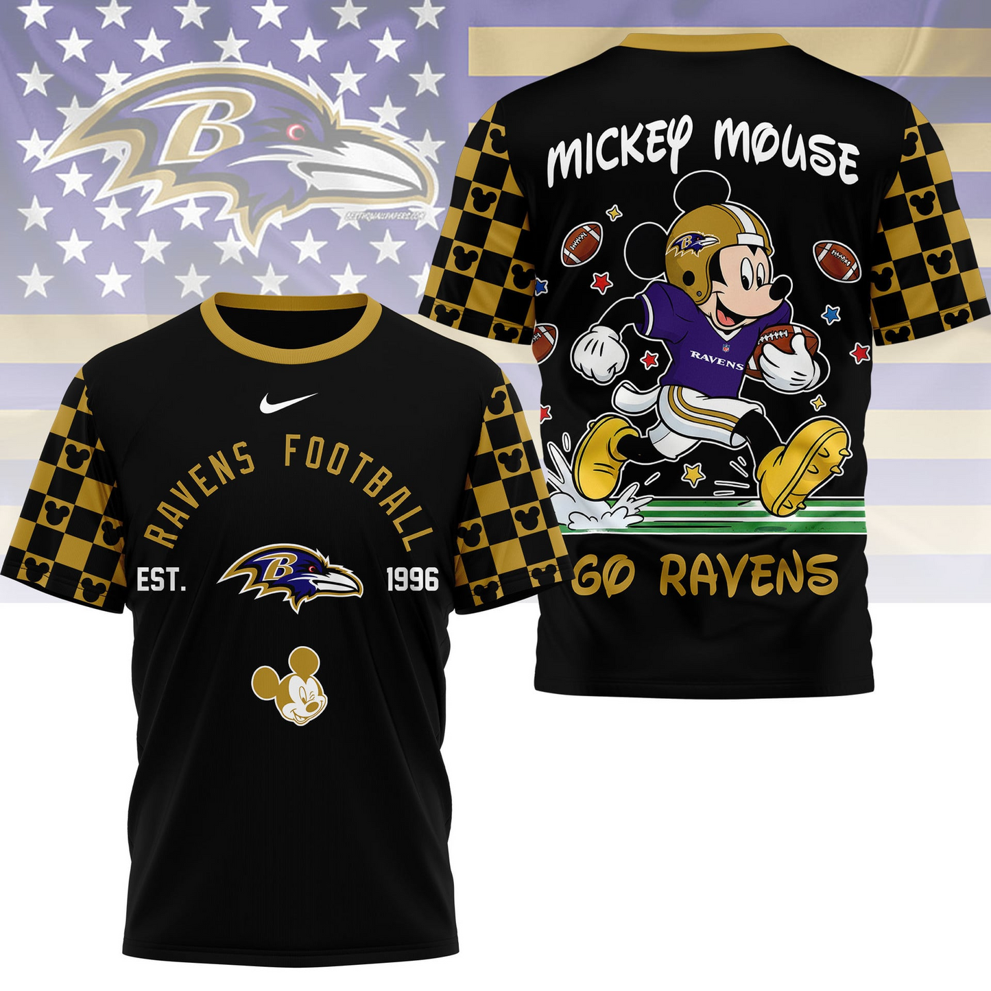 Premium NFL  x BR Mouse Football 3D Shirt NDT VHM