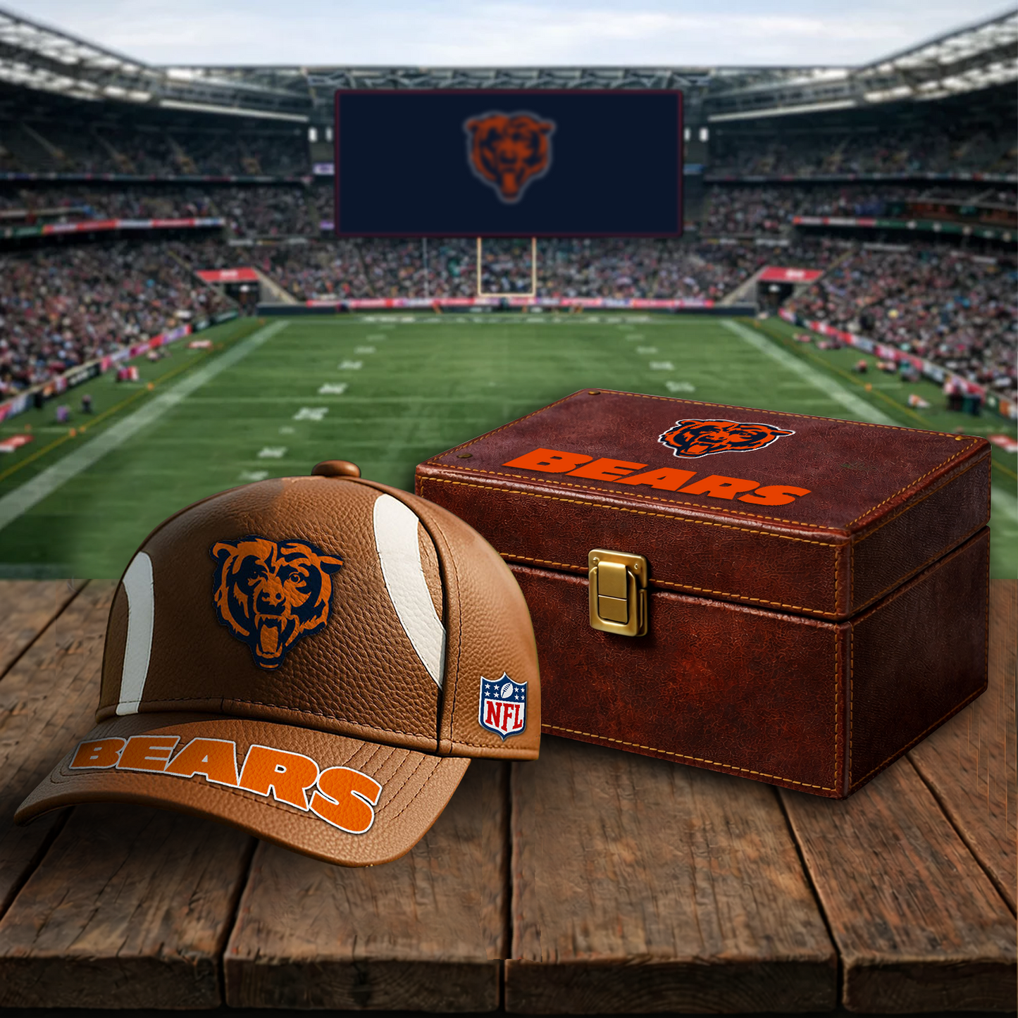 Premium NFL x CHI Football Special Brown Classic Cap DATND TANTD