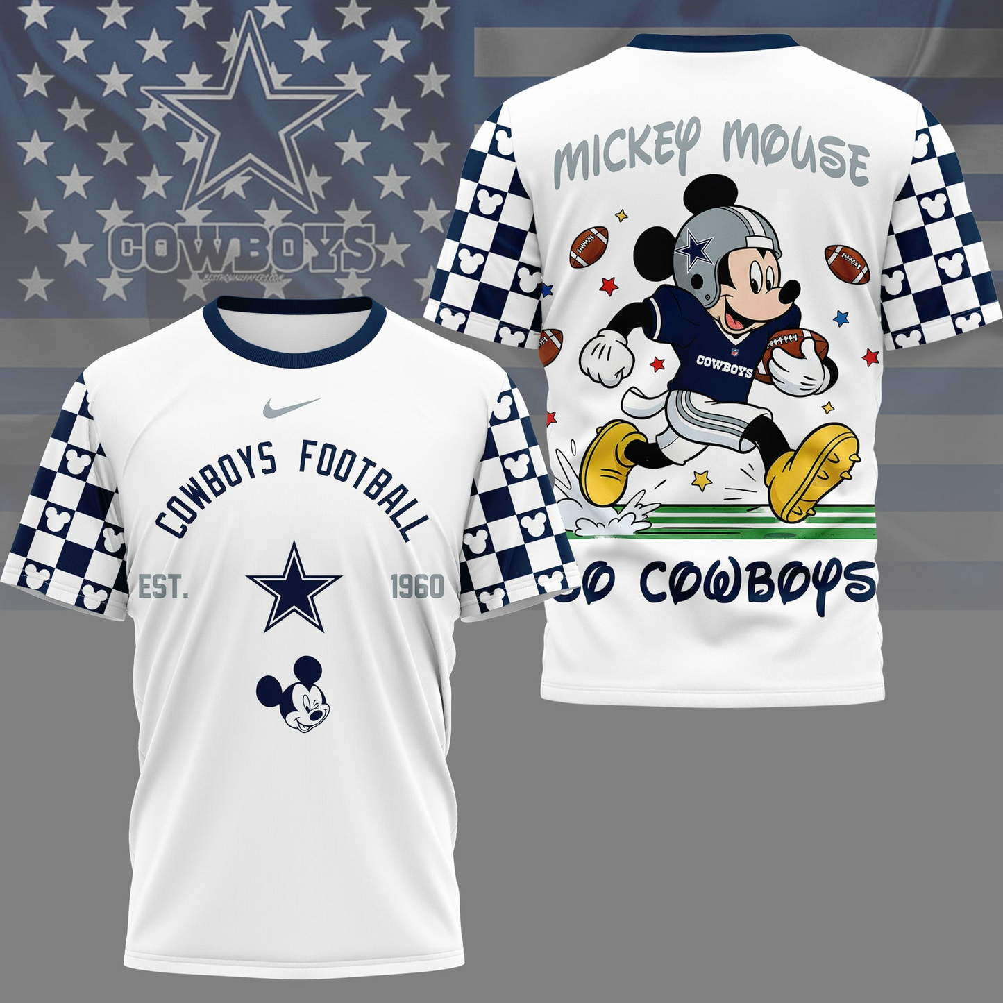 Premium NFL  x DC Mouse Football 3D Shirt NDT VHM