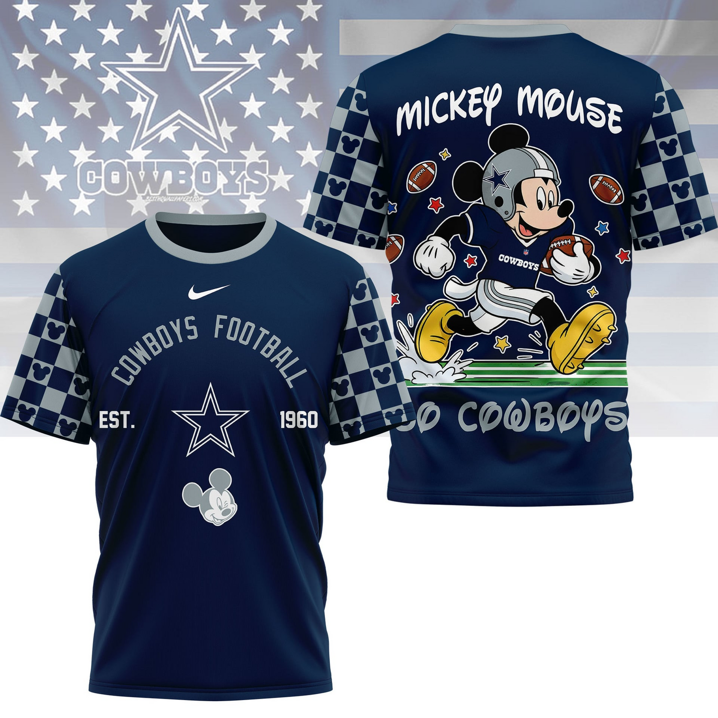 Premium NFL  x DC Mouse Football 3D Shirt NDT VHM