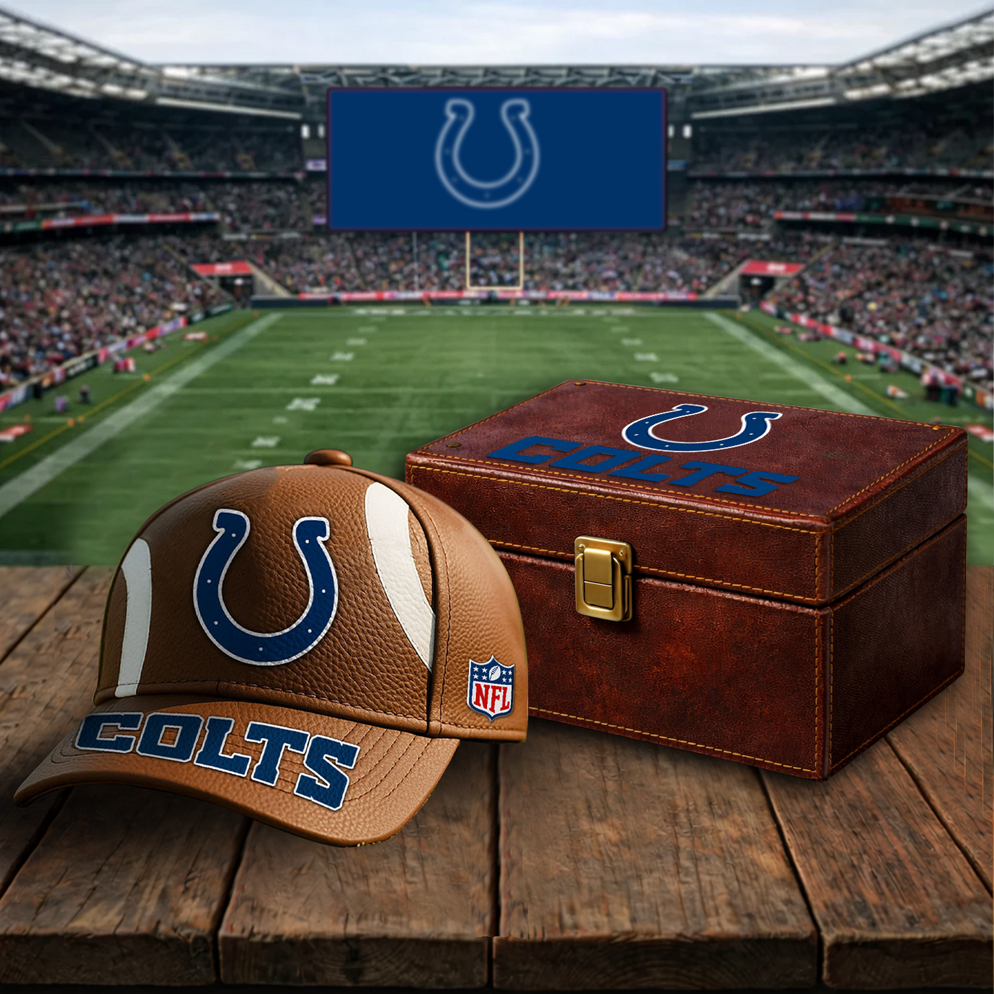 Premium NFL x IND Football Special Brown Classic Cap DATND TANTD