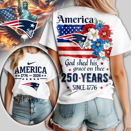 Premium NFL x NEP America God Shed His Grace On Thee Women Shirt NDT VHM